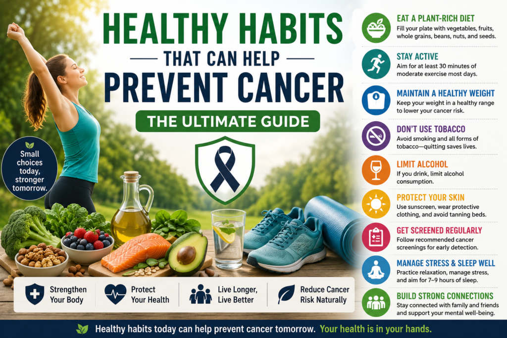 A healthy meal featuring leafy greens, salmon, avocado, olive oil, whole grains, berries, and water on a wooden table, representing a liver-friendly diet for reducing fatty liver.