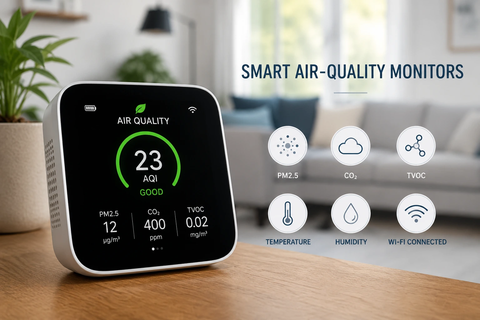 smart home devices for healthcare indoor air quality monitor