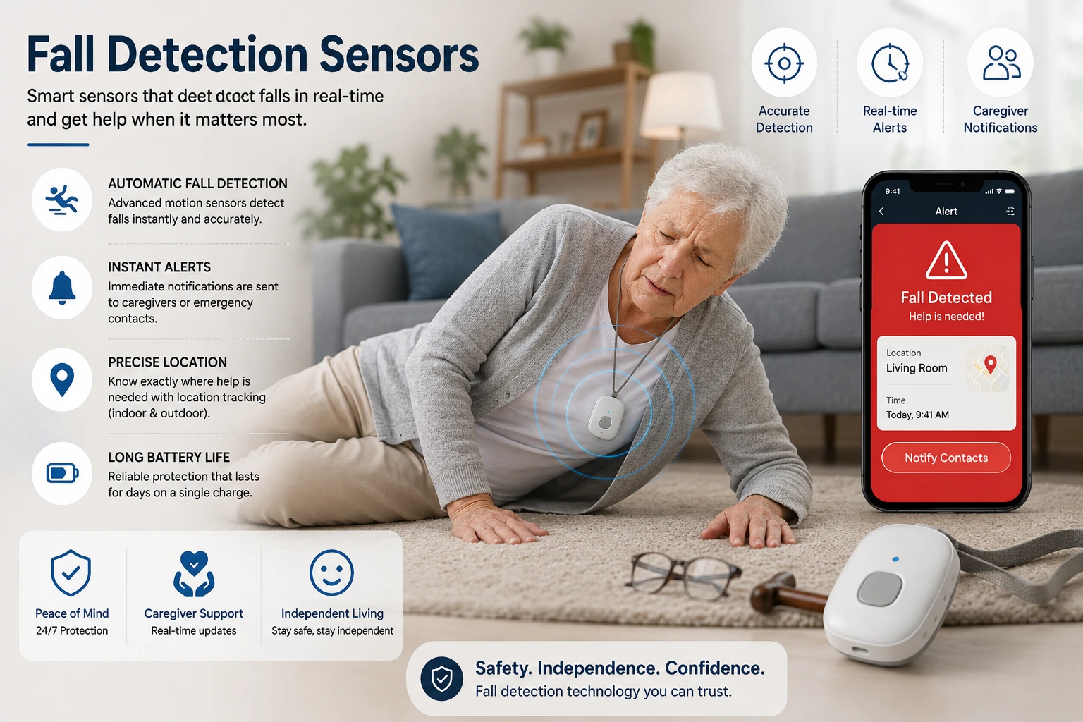 smart home devices for healthcare fall detection sensor