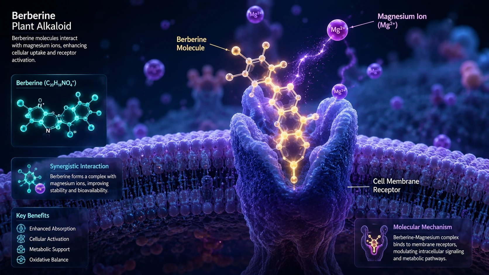 taking berberine and magnesium together showing cellular ampk activation and gut absorption