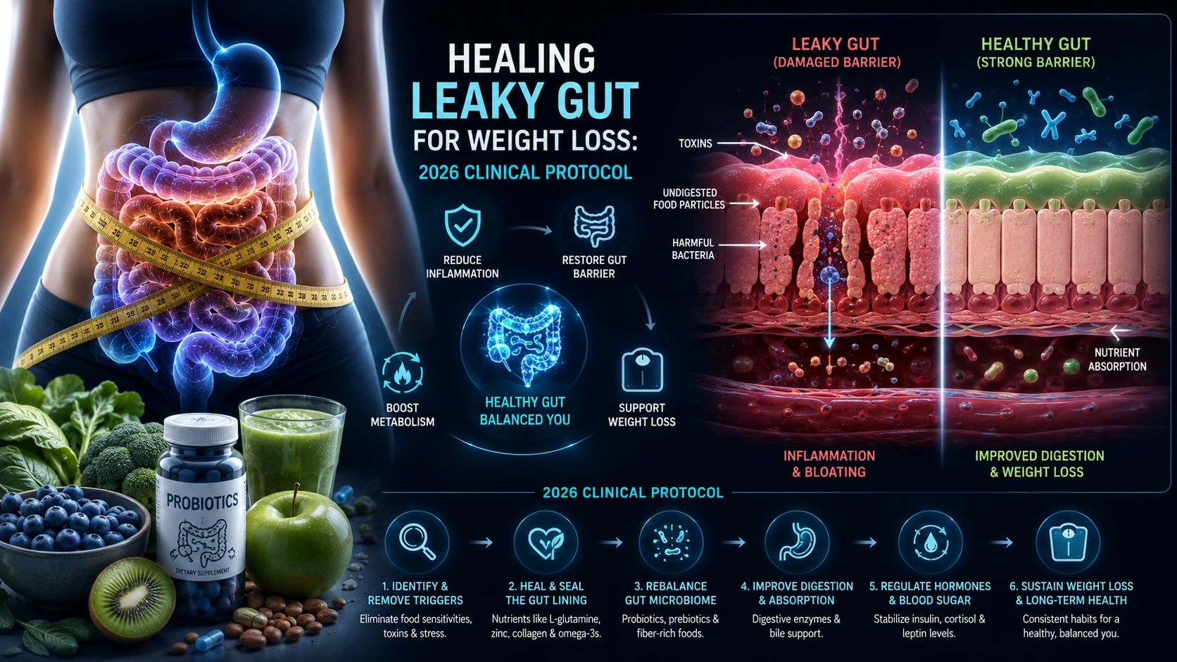 healing leaky gut for weight loss tight junction repair diagram